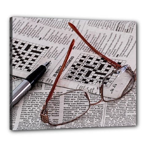 Crossword Genius Canvas 24  x 20  (Framed)