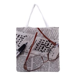 Crossword Genius Grocery Tote Bag by StuffOrSomething