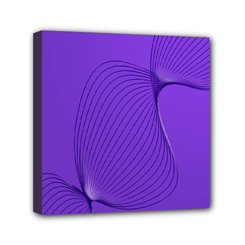 Twisted Purple Pain Signals Mini Canvas 6  X 6  (framed) by FunWithFibro