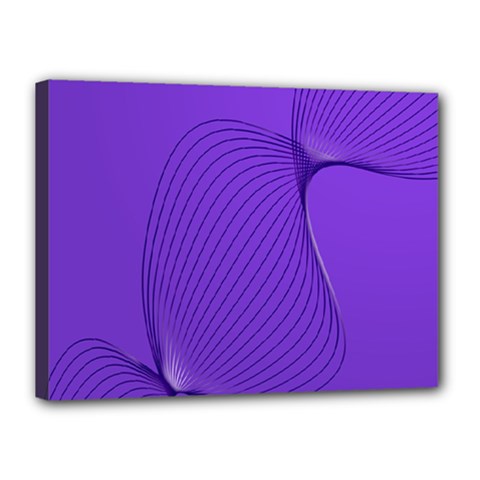 Twisted Purple Pain Signals Canvas 16  X 12  (framed) by FunWithFibro