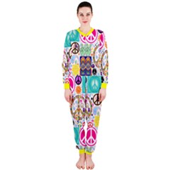 Peace Collage Onepiece Jumpsuit (ladies) by StuffOrSomething