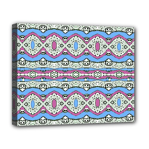 Aztec Style Pattern In Pastel Colors Deluxe Canvas 20  X 16  (framed)