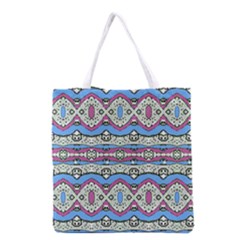 Aztec Style Pattern In Pastel Colors Grocery Tote Bag by dflcprints