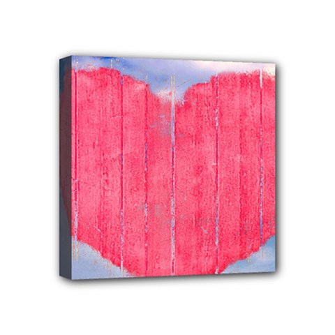 Pop Art Style Love Concept Mini Canvas 4  X 4  (framed) by dflcprints