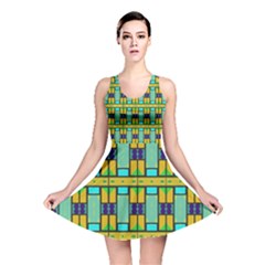 Different Shapes Pattern Reversible Skater Dress by LalyLauraFLM