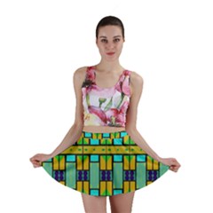 Different Shapes Pattern Mini Skirt by LalyLauraFLM