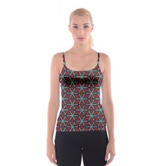 Cubes Pattern Abstract Design Spaghetti Strap Top