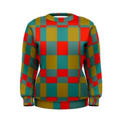 Squares In Retro Colors Women s Sweatshirt by LalyLauraFLM