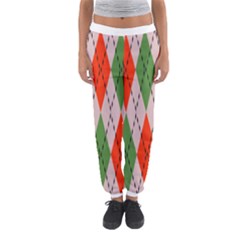 Argyle Pattern Abstract Design Women s Jogger Sweatpants by LalyLauraFLM