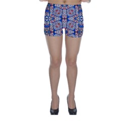 Floral Pattern Digital Collage Skinny Shorts by dflcprintsclothing