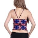 Modern Usa Flag Motif  Women s Spaghetti Strap Bra Top View2