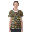 Colorful Tribal Geometric Pattern Women s Cotton Tee View1