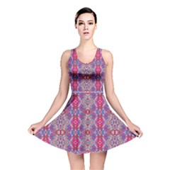 Colorful Ornate Decorative Pattern Reversible Skater Dress