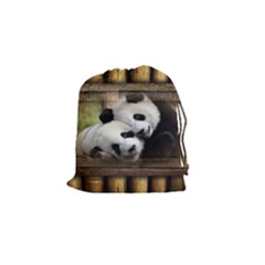 Panda Love Drawstring Pouch (small)