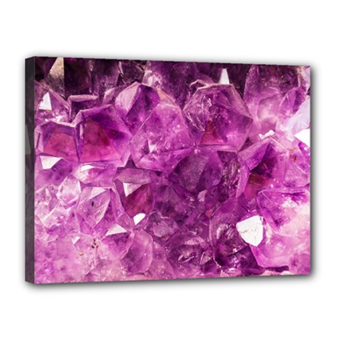 Amethyst Stone Of Healing Canvas 16  X 12  (framed)