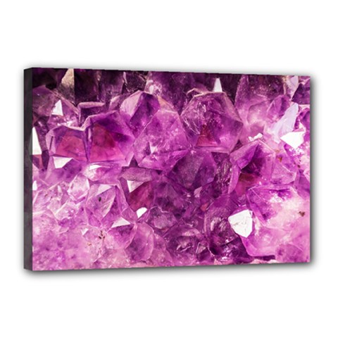 Amethyst Stone Of Healing Canvas 18  X 12  (framed) by FunWithFibro