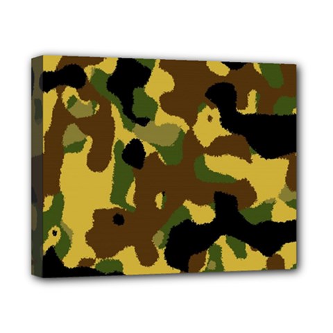 Camo Pattern  Canvas 10  X 8  (framed) by Colorfulart23
