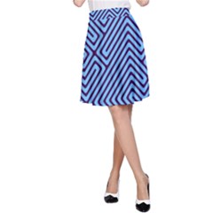 Blue Maze A-line Skirt by LalyLauraFLM