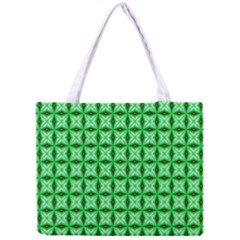 Green Abstract Tile Pattern Tiny Tote Bag