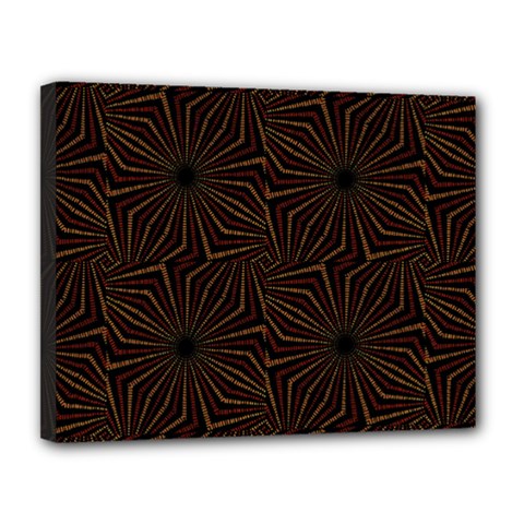 Tribal Geometric Vintage Pattern  Canvas 14  x 11  (Framed)