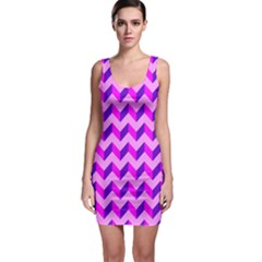 Modern Retro Chevron Patchwork Pattern Bodycon Dress