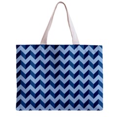 Tiffany Blue Modern Retro Chevron Patchwork Pattern Tiny Tote Bag