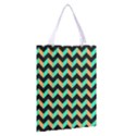 Neon and Black Modern Retro Chevron Patchwork Pattern Classic Tote Bag View2