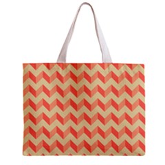 Modern Retro Chevron Patchwork Pattern Tiny Tote Bag