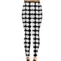 Black And White Leaf Pattern Leggings  View2