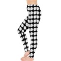 Black And White Leaf Pattern Leggings  View3