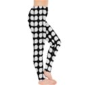 Black And White Leaf Pattern Leggings  View4