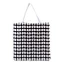Black And White Leaf Pattern Grocery Tote Bag View2