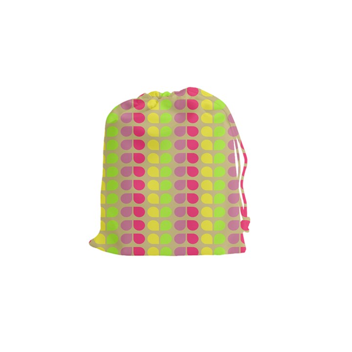 Colorful Leaf Pattern Drawstring Pouch (Small)