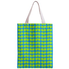 Blue Lime Leaf Pattern Classic Tote Bag