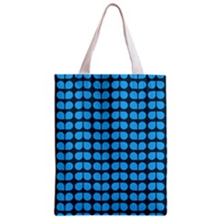 Blue Gray Leaf Pattern Classic Tote Bag