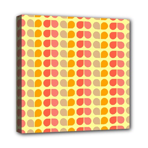 Colorful Leaf Pattern Mini Canvas 8  X 8  (framed)