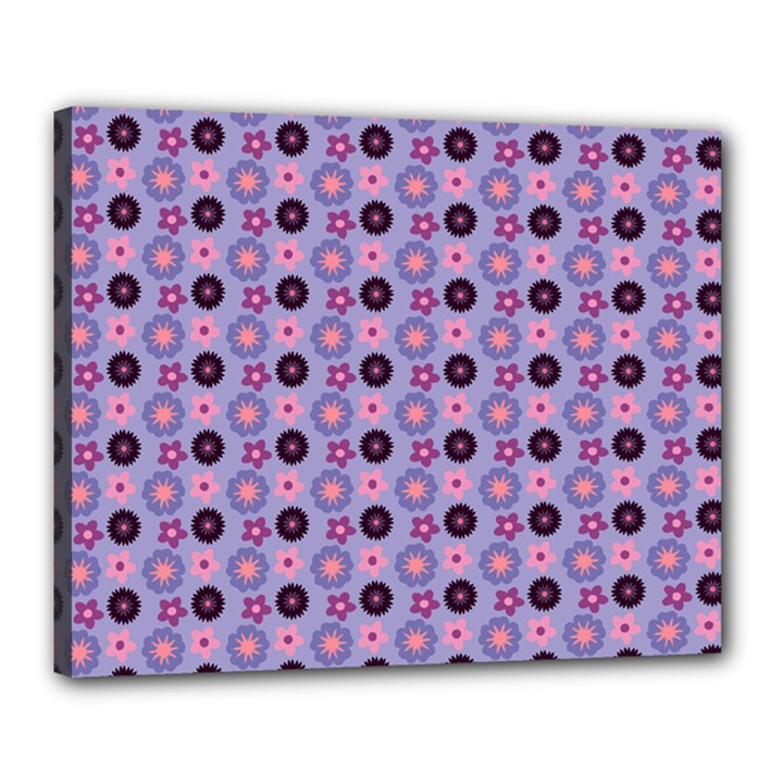 Cute Floral Pattern Canvas 20  x 16  (Framed)