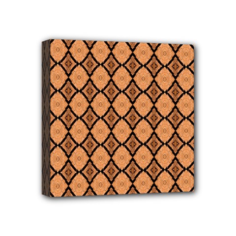 Faux Animal Print Pattern Mini Canvas 4  X 4  (framed) by GardenOfOphir