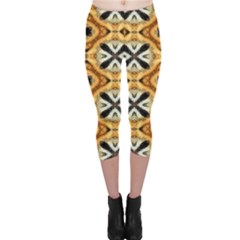 Faux Animal Print Pattern Capri Leggings  by GardenOfOphir