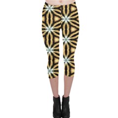 Faux Animal Print Pattern Capri Leggings  by GardenOfOphir