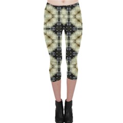 Faux Animal Print Pattern Capri Leggings  by GardenOfOphir