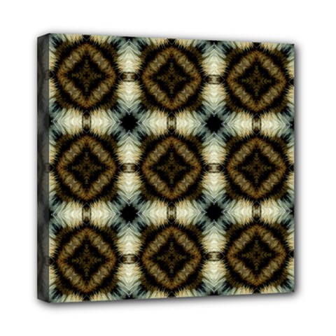 Faux Animal Print Pattern Mini Canvas 8  X 8  (framed) by GardenOfOphir