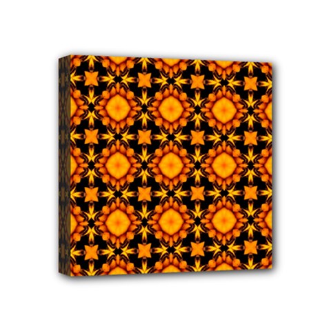 Cute Pretty Elegant Pattern Mini Canvas 4  X 4  (framed) by GardenOfOphir