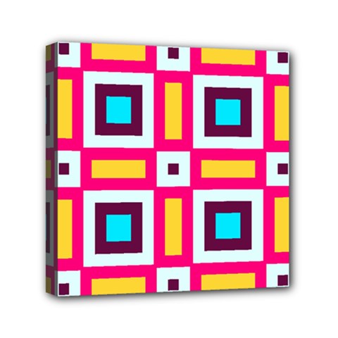 Cute Pretty Elegant Pattern Mini Canvas 6  X 6  (framed) by GardenOfOphir