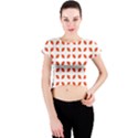 Cute Pretty Elegant Pattern Crew Neck Crop Top View1