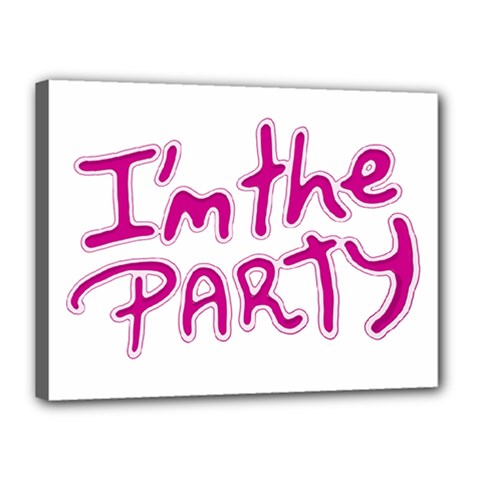 I Am The Party Typographic Design Quote Canvas 16  X 12  (framed) by dflcprints