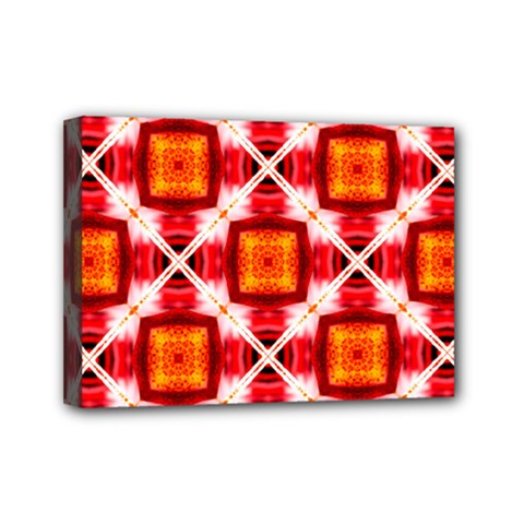 Cute Pretty Elegant Pattern Mini Canvas 7  X 5  (framed) by GardenOfOphir