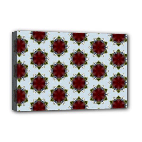 Cute Pretty Elegant Pattern Deluxe Canvas 18  X 12  (framed) by GardenOfOphir