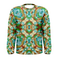 Colorful Modern Pattern Collage Long Sleeve T-shirt (men) by dflcprintsclothing