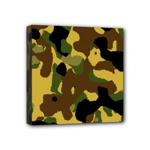 Camo Pattern  Mini Canvas 4  X 4  (framed)